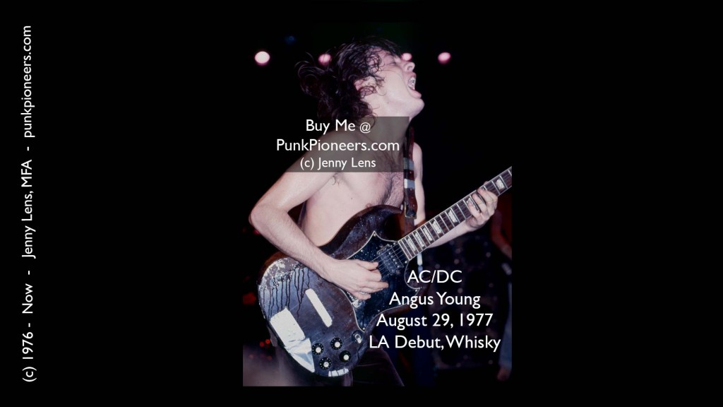 ACDC Angus Young, Whisky, August 29, 1977, Jenny Lens, PunkPioneers.com