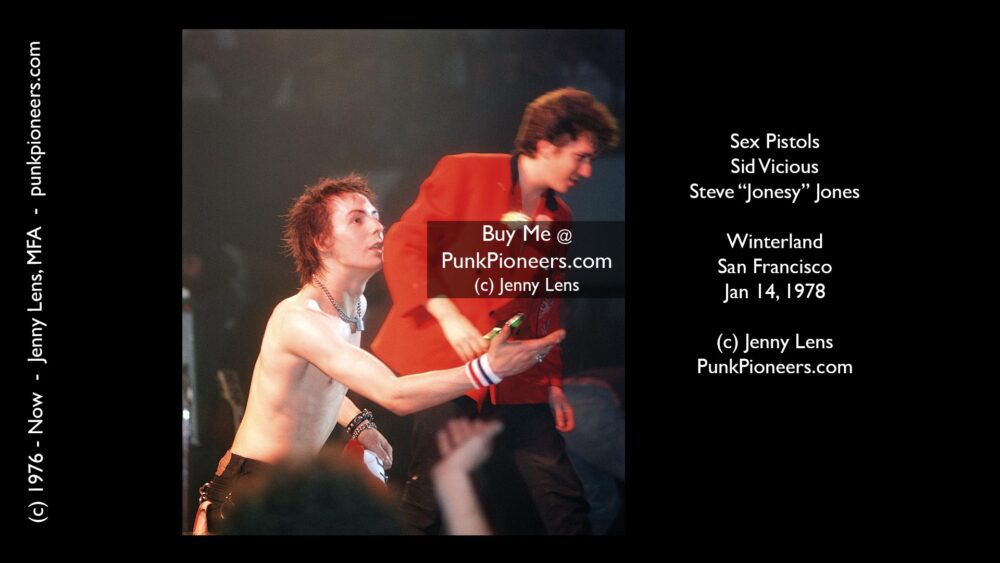 Sex Pistols, Sid Vicious, Steve Jones (Jonesy), Winterland, January 14, 1978
